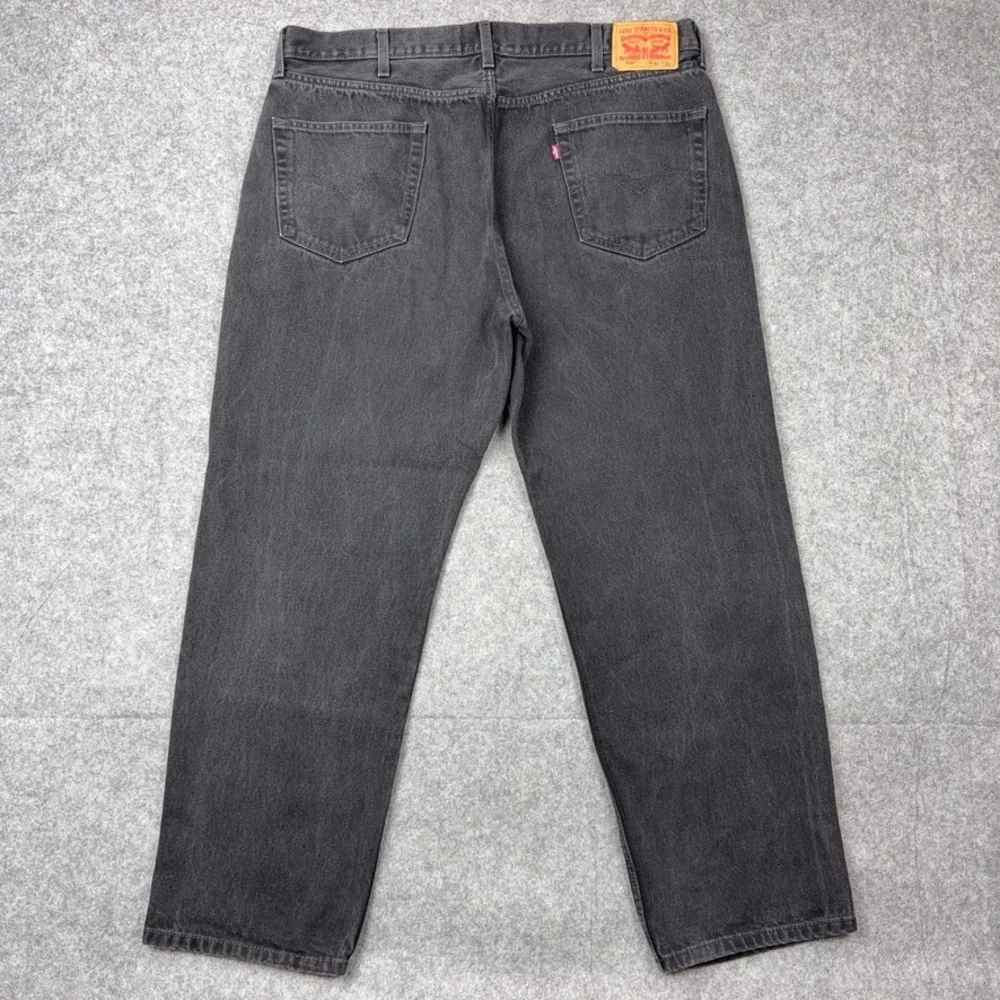Levi's Jeans Mens 42x32 Black 550 Relaxed Fit Tapered Leg Cotton Denim Pants